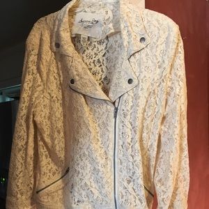 Bone Color Lace Jacket